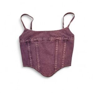 Purple Denim Corset Top